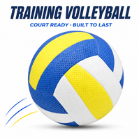 Ballon de volley-ball d'entraînement souple taille 5 en PVC avec grip antidérapant et vessie en caoutchouc, léger, idéal pour l'entraînement en salle, à l'école ou pour les enfants
