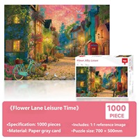 Puzzles en papier personnalisés en gros, 1000 pièces, motif chat en vitrail, animaux mignons, jouets éducatifs, jeux en boîte