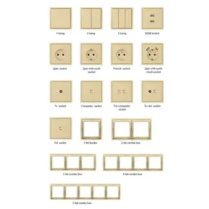 Honyar yeni tasarım 10A/16A 220V-250V avrupa standart PC duvar elektrik anahtarları ve soket