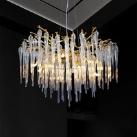 Haute qualité or lustre plafonnier intérieur maison salon arbre branche pendentif lumière