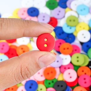 Hỗn hợp 300-pcs 12-màu nhựa may thủ công nút 15mm 2 lỗ lưu trữ hộp cho may đan nghệ thuật thủ công DIY vật liệu nhựa - Product Image 3