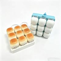 Porte-clés anti-stress en plastique à rebond lent, réaliste, en forme de chouette, pour clavier mécanique 9 touches, avec clics sensoriels