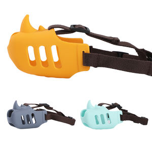 Nouveau museau pour chien museau souple respirant Silicone Cage <span class=keywords><strong>bouche</strong></span> couverture drôle rhinocéros museau avec sangle de tête réglable - Product Image 6