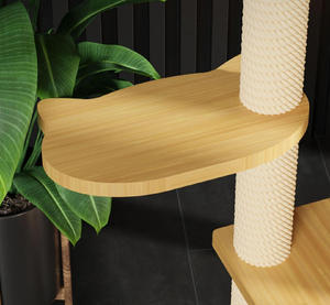 Arbre à <span class=keywords><strong>Chat</strong></span> Robuste de Gros pour Grands Chats avec Poteaux à Griffer en Sisal Multi-Niveaux, Nichoir, Perchoirs et Base en Bois Durable - Product Image 3