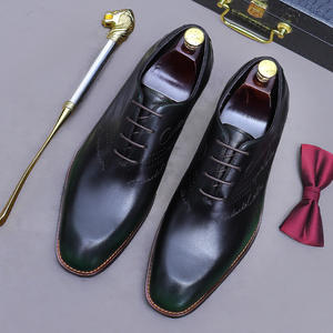 Chaussures habillées italiennes pour hommes à bout carré, de marque de luxe, fabriquées à la main, de haute qualité, à lacets, pour affaires, fêtes et occasions sociales - Product Image 5