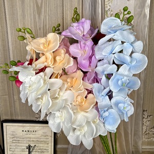 Bouquet de Phalaenopsis artificiel en latex à toucher réel, vente en gros pour la décoration de la maison, du bureau, des mariages et des festivals - Product Image 6