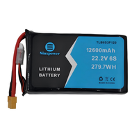 Paquete de Baterías de Estado Sólido Sinxpower 6S3P INR21700 22.2V 12600mah P42A 10C, 800 Ciclos, -20/65, para Drones FPV de 7-10 Pulgadas