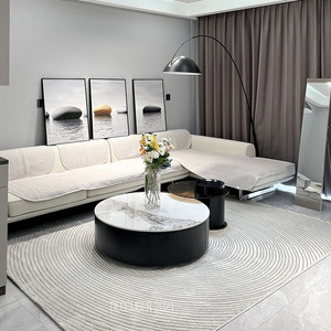 Alfombra Moderna Minimalista Abstracta Rectangular, Impermeable, Antideslizante, para Sala de Estar, Dormitorio, Villa, de Fibra Química Bensu - Product Image 1