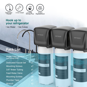Arrêt automatique de l'eau pour un placement facile, filtre à eau de robinet à changement rapide sous l'évier, arsenic - Product Image 5