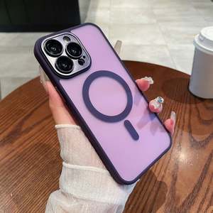 Étui de chargeur sans fil pour iPhone 16 15 14 13 11 12 Pro Max Plus Magnétique Haute qualité Sensation de peau Couleur translucide Housse - Product Image 3