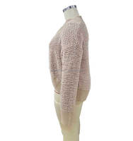 Mode féminine décontracté ouvert devant à manches longues pop-corn tricot Cardigan pull vêtements d'extérieur manteau goutte épaule