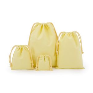 Bolsa con cordón de lona ecológica al por mayor de fábrica, bolsa con cordón de algodón personalizada - Product Image 6