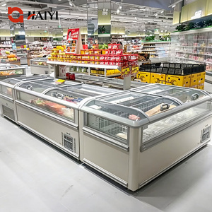 Congélateur îlot de supermarché, congélateur vitrine à porte vitrée, congélateur coffre combiné ouvert pour magasin - Product Image 3