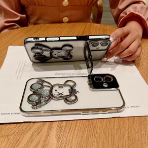 <span class=keywords><strong>Coque</strong></span> de téléphone de luxe Kaw Bear pour <span class=keywords><strong>iPhone</strong></span> 14 15 16 Pro Max Ours étincelant Design Support d'objectif Compatible <span class=keywords><strong>iPhone</strong></span> 13 12 <span class=keywords><strong>11</strong></span> - Product Image 4