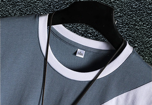 M-3XL kurz-und halb ärmel iges Herren-T-Shirt 100% Baumwolle Vielseitiges lockeres Oberteil für den Sommer 200 Gramm Stricks toff Neue Kollektion - Product Image 5