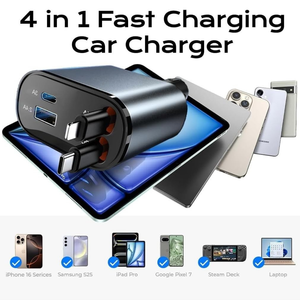 Chargeur de voiture rétractable OEM personnalisé avec câble dissimulé et rotation à 180 degrés pour SUV, camion et navetteurs - Product Image 3
