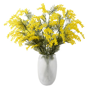 Flower Delight Flores Artificiales de Acacia Aterciopeladas, Amarillas, de Plástico y Seda, Decoración para el Hogar, Accesorios para Bodas - Product Image 5