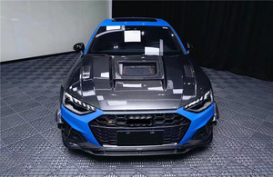 Nouveau kit carrosserie pour Audi A4S4, style CMST amélioré, en fibre de carbone : lèvre avant, jupes latérales, diffuseur, spoiler, capot, ailes - Product Image 5
