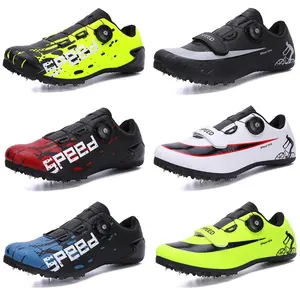 중국 공장 도매 자동 신발 끈 통기성 전문 운동 실행 스파이크 트랙 필드 안전 스파이크 신발