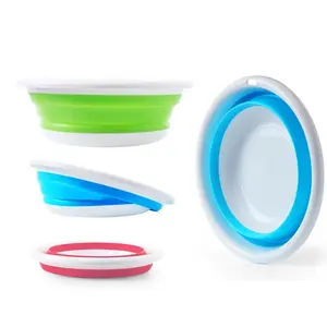 新生婴儿可折叠浴缸碗碟盆便携式折叠水容器节省空间塑料洗手盆可折叠盆