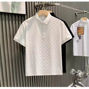 Camiseta de manga corta Formal transpirable de talla grande para hombre, ropa de diseñador, verano de negocios en blanco - Product Image 5