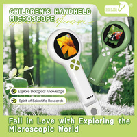 Mini microscope portable pour enfants, exploration de la nature, cadeau d'anniversaire, microscope de poche avec kit scientifique éducatif, jouet