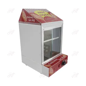 Glass Food Pastry Hot Dog Warmer Display Showcase Warming Machine