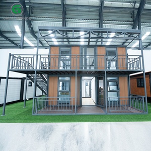 Casa Contenedor Prefabricada de Dos Pisos y 20 Pies, Modular, <span class=keywords><strong>Plegable</strong></span>, Expandible, Casa Pequeña de Lujo, Lista para Enviar - Product Image 1