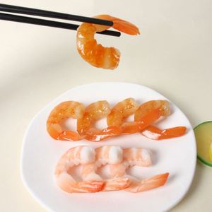 Cute Shrimp Keychain Simulation Food Keychain Funny Novelty Stylish Mini Simulated Food Shrimp Metal <b>Key</b> <b>Ring</b> <b>Key</b> Organizer - Product Image 3