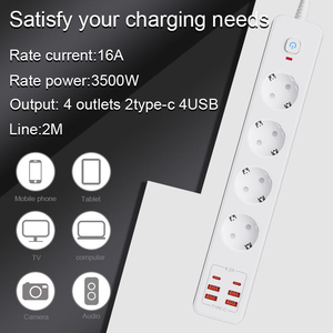<span class=keywords><strong>Multiprise</strong></span> avec protection contre les surtensions, prise EU, <span class=keywords><strong>multiprise</strong></span> avec <span class=keywords><strong>chargeur</strong></span> <span class=keywords><strong>USB</strong></span> - Product Image 3