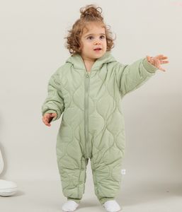 Mono de invierno unisex para bebé, de nailon acolchado, grueso, con capucha, diseño de dibujos animados, cálido, para gatear - Product Image 5