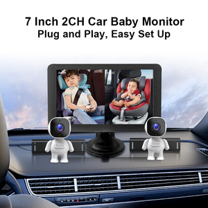 Monitor de Pantalla de 7 Pulgadas 1CH/2CH para Bebés, para 2 Niños, Gemelos o Hermanos, YB-405CA-DR - Product Image 2