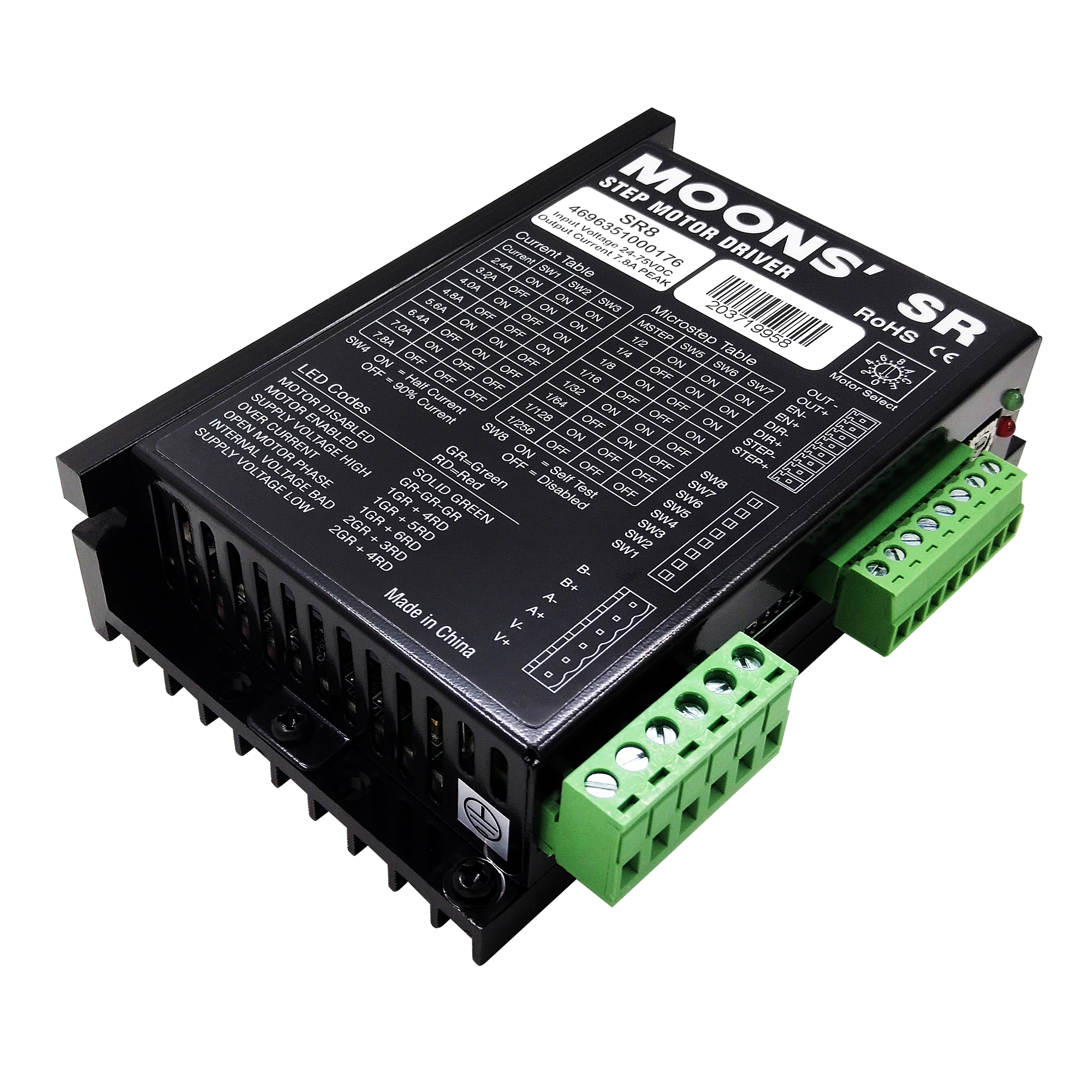 MOONS SR8 Stepper Motor Controller for Nema 24/34 Series