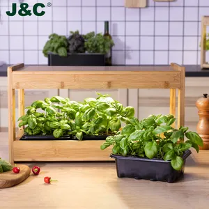 Сумки из натуральной кожи J & C minigarden травы и огород бамбуковый ящик для комнатных растений, УФ завода светать умный магнитный балласт