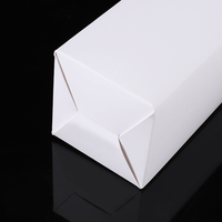 En stock, boîte en carton blanc uni portable haut de gamme pour parfums, huiles essentielles, cosmétiques, crème pour les yeux et blush