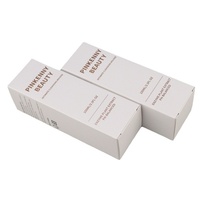 Boîte vide personnalisée en papier kraft blanc pour faux cils, cosmétiques, à double compartiment, impression quadricolore