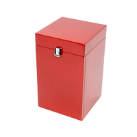 Cajas de vino de madera lacada biodegradable elegante con revestimiento UV laminado mate grabado directo del fabricante para whisky