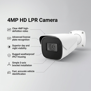 Cámara de Seguridad IP PoE LPR de 4MP con Reconocimiento de Matrículas ANPR, Lente Motorizada, WDR Real, Audio/Alarma, Compatible con NDAA - Product Image 2