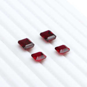 Rubí Rojo Cultivado en Laboratorio, Gema Suelta con Corte Esmeralda, Piedras Facetadas de Tamaños Variados para Joyería Fina, Artesanía y Montaje - Product Image 5