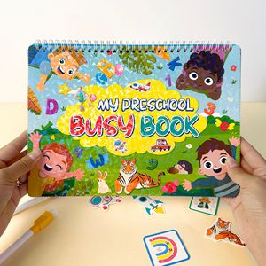Libro Sensorial Novedoso Transfronterizo para Educación Temprana, Juguete de Rompecabezas Educativo, Libro de Actividades para Niños con Papel Reutilizable, Caja de Colores - Product Image 1