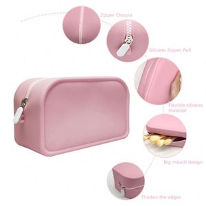 Bolsa Organizadora de Maquillaje de Silicona Reutilizable, Ecológica, Resistente al Agua, Duradera, con Cierre Grande, Diseño Moderno, en Oferta - Product Image 4