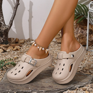 High Quality Fashion Trend Anti Slippery <b>Summer</b> Clogs Shoes Outdoor Soft Platform Soles Mesh Lining for Men Beach Sandals - Product Image 2