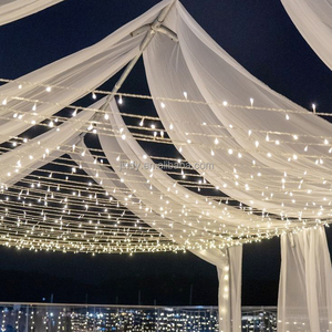 Voilages en gaze, rideaux <span class=keywords><strong>d</strong></span>écoratifs pour mariages et fêtes, accessoires de plafond en tissu, <span class=keywords><strong>voiles</strong></span> en soie, draperies de luxe pour plafond de mariage - Product Image 3