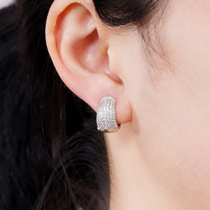Orecchini a Cerchio con Cristalli per Uomo, Unisex, Stile Hip Hop e Street, Accessori per Uso Quotidiano - Product Image 6