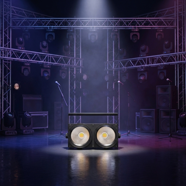 Hot-selling 200W Stage Par Light COB Cool White + Warm White 2-eye matrix Light Wedding DJ Dual-color Background Light for Party
