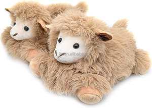 Pantuflas Divertidas <span class=keywords><strong>de</strong></span> Animales para Mujer, Pantuflas <span class=keywords><strong>de</strong></span> Felpa <span class=keywords><strong>de</strong></span> Oveja, Pantuflas Cálidas y Peludas para Invierno, Zapatos <span class=keywords><strong>de</strong></span> <span class=keywords><strong>Casa</strong></span> para Mujer - Product Image 2