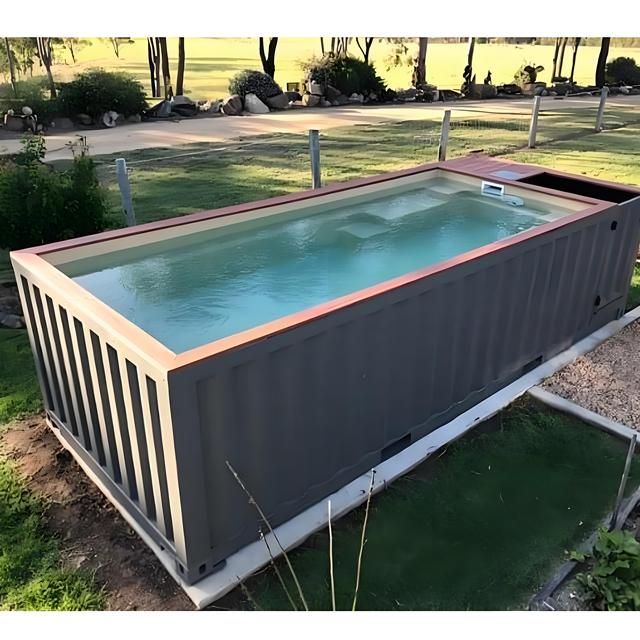 Luxury 20ft 40ft Steel & Acrylic Durable Outdoor Shipping Container Pool with Spa Customizable