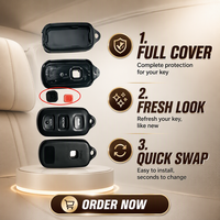 Coque de clé en caoutchouc pour TOYOTA 4Runner Camry Corolla Echo FJ Cruiser Highlander Matrix