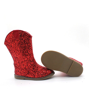 Cowgirls מגפי נוצצות בנות נצנצים מערבי הבוקרים מגפי נסיכת נעלי ילדי סתיו חורף נצנצים מגפי ילדי בציר - Product Image 4