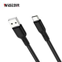 WISESIR Doppel-Port 3A USB Typ-C USB 3.0 PD Schnellladekabel für OPPO IOS Android Telefone & Kameras